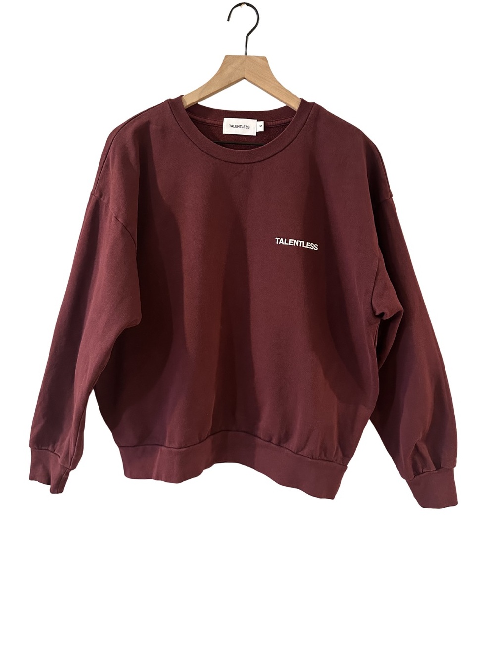TALENTLESS Lightweight Crewneck Sweatshirt & Shorts - Cabernet